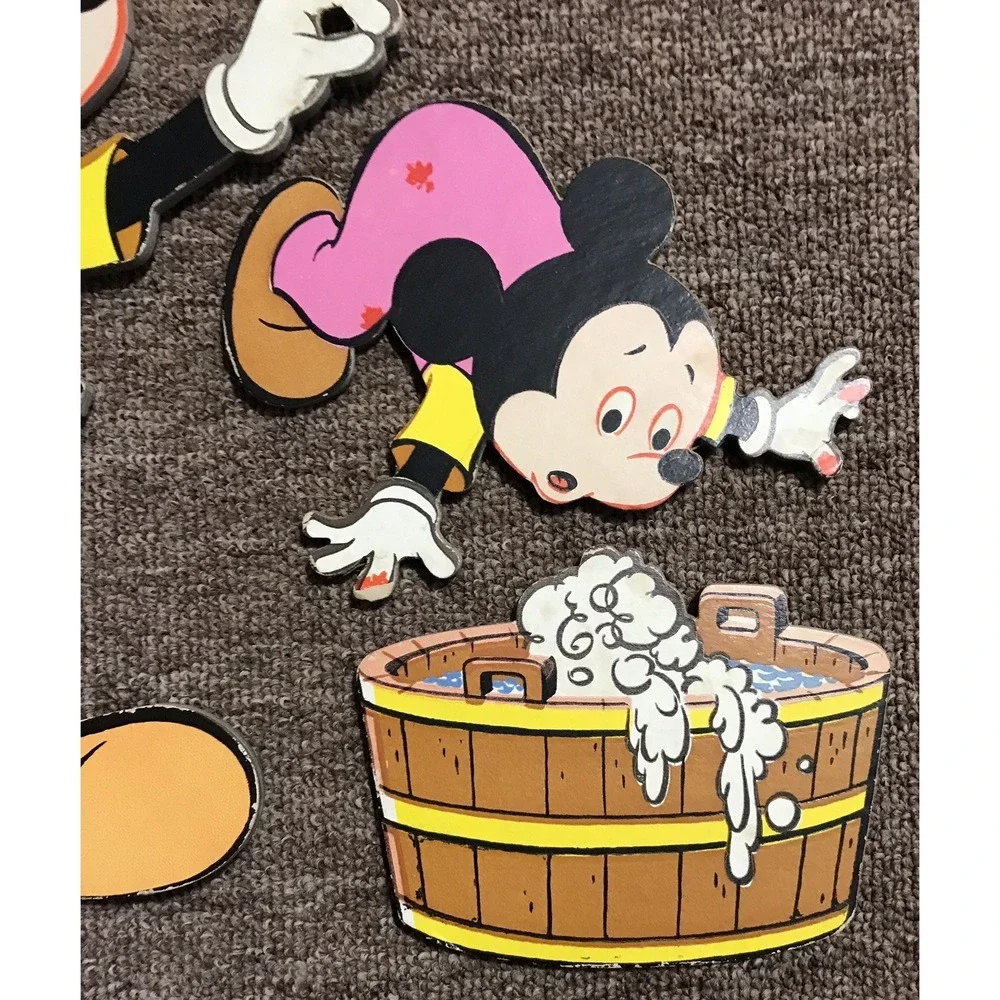 Vintage Walt Disney Productions Mickey Minnie Wall Hanging Nursery Decor